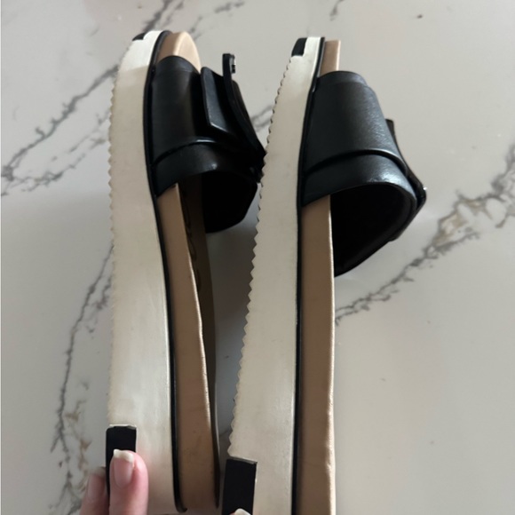 Sam Edelman Black Slide Sandals with Patterned Buckle - Picture 3 of 5